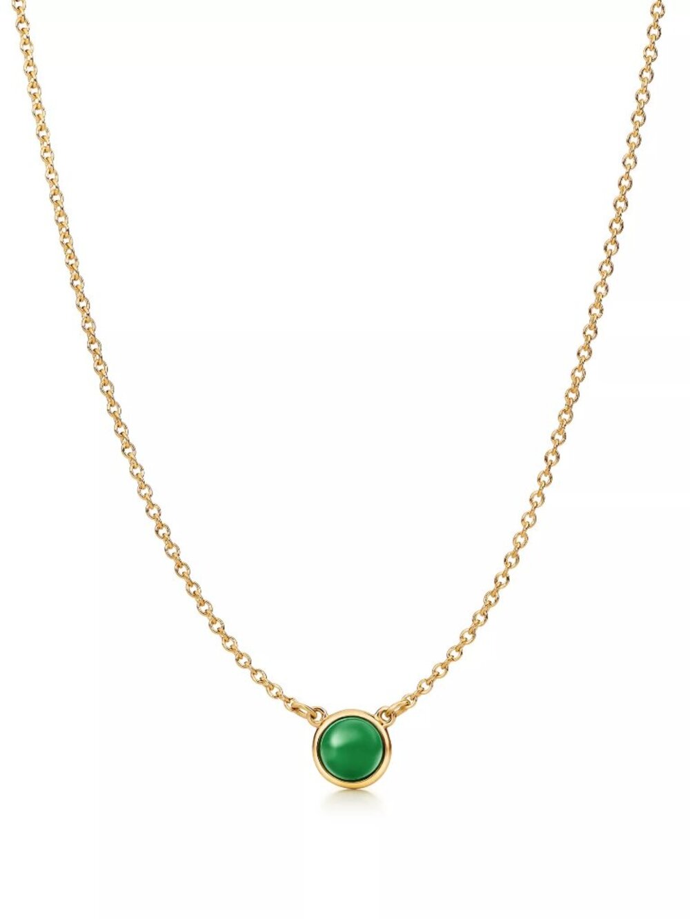 Elsa Peretti® Color by the Yard Pendant in Yellow Gold with Green Jade